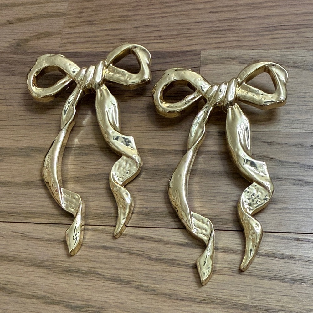 Gold Bow candle charms
